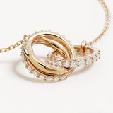 By Charlotte Entwined Hearts Necklace in 18K Gold Vermeil