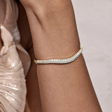 By Charlotte Crystal Wave Bangle in 18K Gold Vermeil