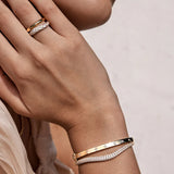 By Charlotte Crystal Wave Bangle in 18K Gold Vermeil
