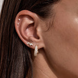 By Charlotte Crystal Wave Hoops in 18K Gold Vermeil