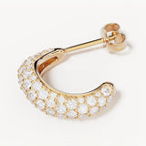By Charlotte Crystal Wave Hoops in 18K Gold Vermeil