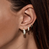 By Charlotte Crystal Wave Hoops in 18K Gold Vermeil