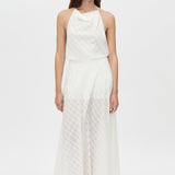 Camilla and Marc Louise Hankerchief Top in Soft White Check