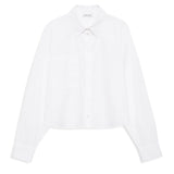 Anine Bing Essie Cropped Shirt in White