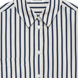 Anine Bing Essie Cropped Shirt in Maritime Stripe