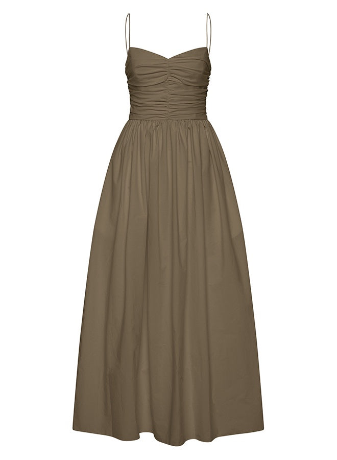 Matteau Gathered Bodice Dress in Birch