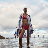 Ilio Nema Artemis Shirt Dress in Blue Sarong Voile