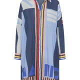 Ilio Nema Artemis Shirt Dress in Blue Sarong Voile