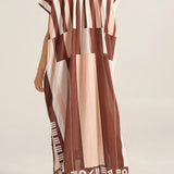 Ilio Nema Thaddeus Caftan in Pink and Brown Sarong Voile