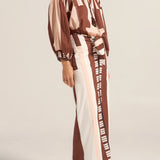Ilio Nema Tyro Blouse in Pink and Brown Sarong Voile