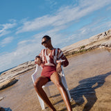 Ilio Nema Tyro Blouse in Pink and Brown Sarong Voile