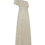 Luxe De Valentina Terrazzo Fluted Maxi Dress in Starlight