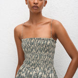 Matteau Shirred Bodice Dress in Vine