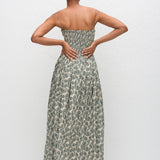 Matteau Shirred Bodice Dress in Vine