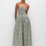 Matteau Shirred Bodice Dress in Vine