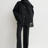 Toteme Embroidered Scarf Jacket in Black