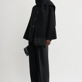 Toteme Embroidered Scarf Jacket in Black