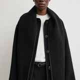 Toteme Embroidered Scarf Jacket in Black