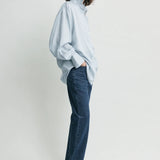 Toteme Classic Stripe Shirt in Ice and Azure
