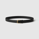 Toteme Slim Croco Embossed Belt in Black