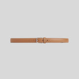 Toteme Slim Grained Leather Belt in Tan