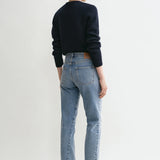 Toteme Twisted Seam Denim Jean in Worn Blue
