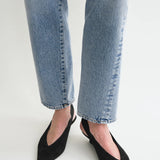 Toteme Twisted Seam Denim Jean in Worn Blue