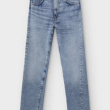 Toteme Twisted Seam Denim Jean in Worn Blue