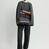 Toteme Crew Cape Knit in Dark Grey Melange