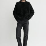Toteme Boxy Alpaca Knit in Black