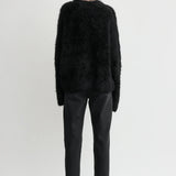 Toteme Boxy Alpaca Knit in Black