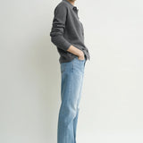 Toteme Raglan Sleeve Cashmere Cardigan in Dark Grey Melange
