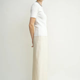 Toteme Light Wool Skirt in Ecru