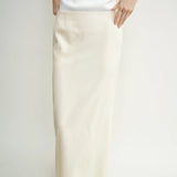 Toteme Light Wool Skirt in Ecru