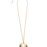Nina Gordon Dented Medallion Necklace In Gold