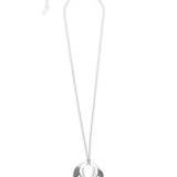 Nina Gordon Dented Medallion Necklace In Silver