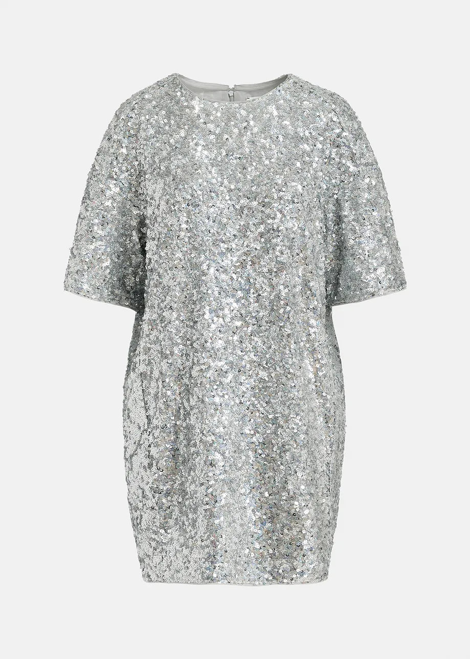 Essentiel Antwerp Felt Dress - Silver Lining