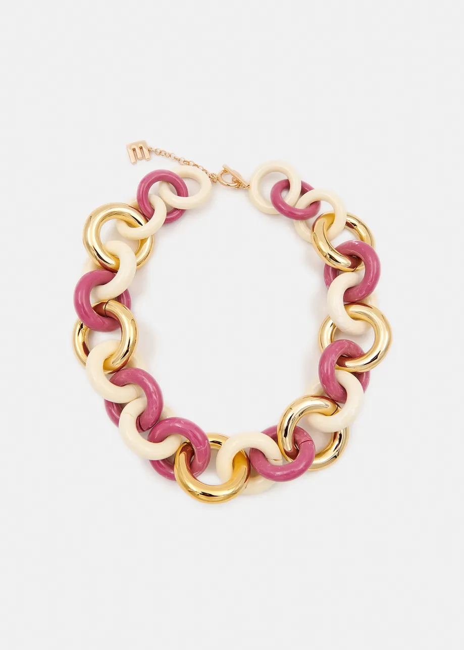 Essentiel Antwerp Fluxis Necklace - Gold/Pink
