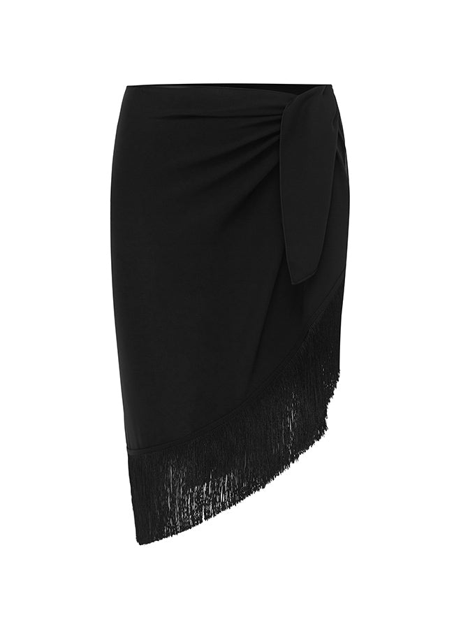 Matteau Fringe Sarong in Black