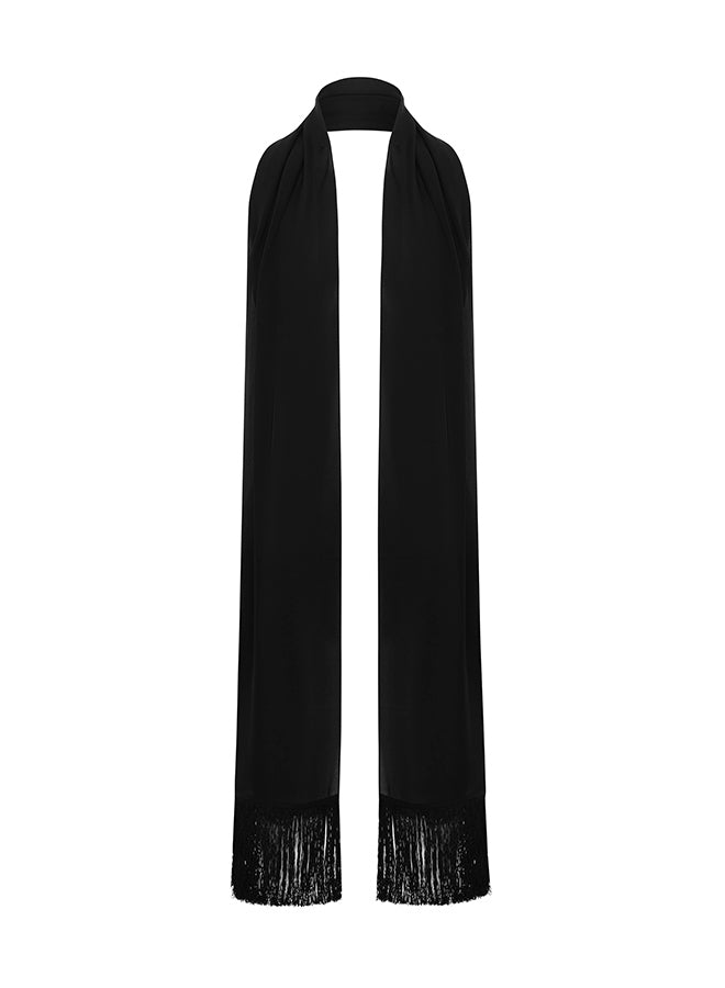 Matteau Fringe Scarf in Black