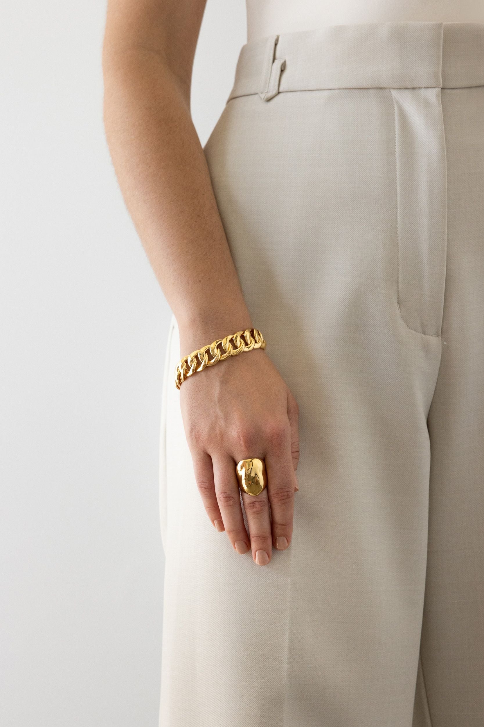 Flash Jewellery Dylan Dome Ring - Gold