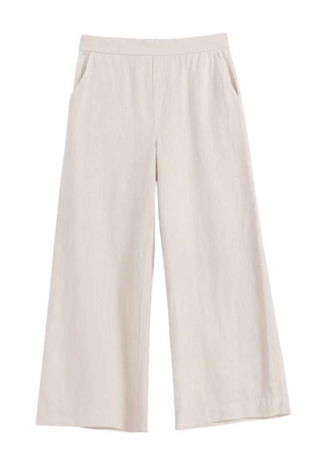 Frank and Eileen Maisie Wide Leg Pullon Pant in Sand