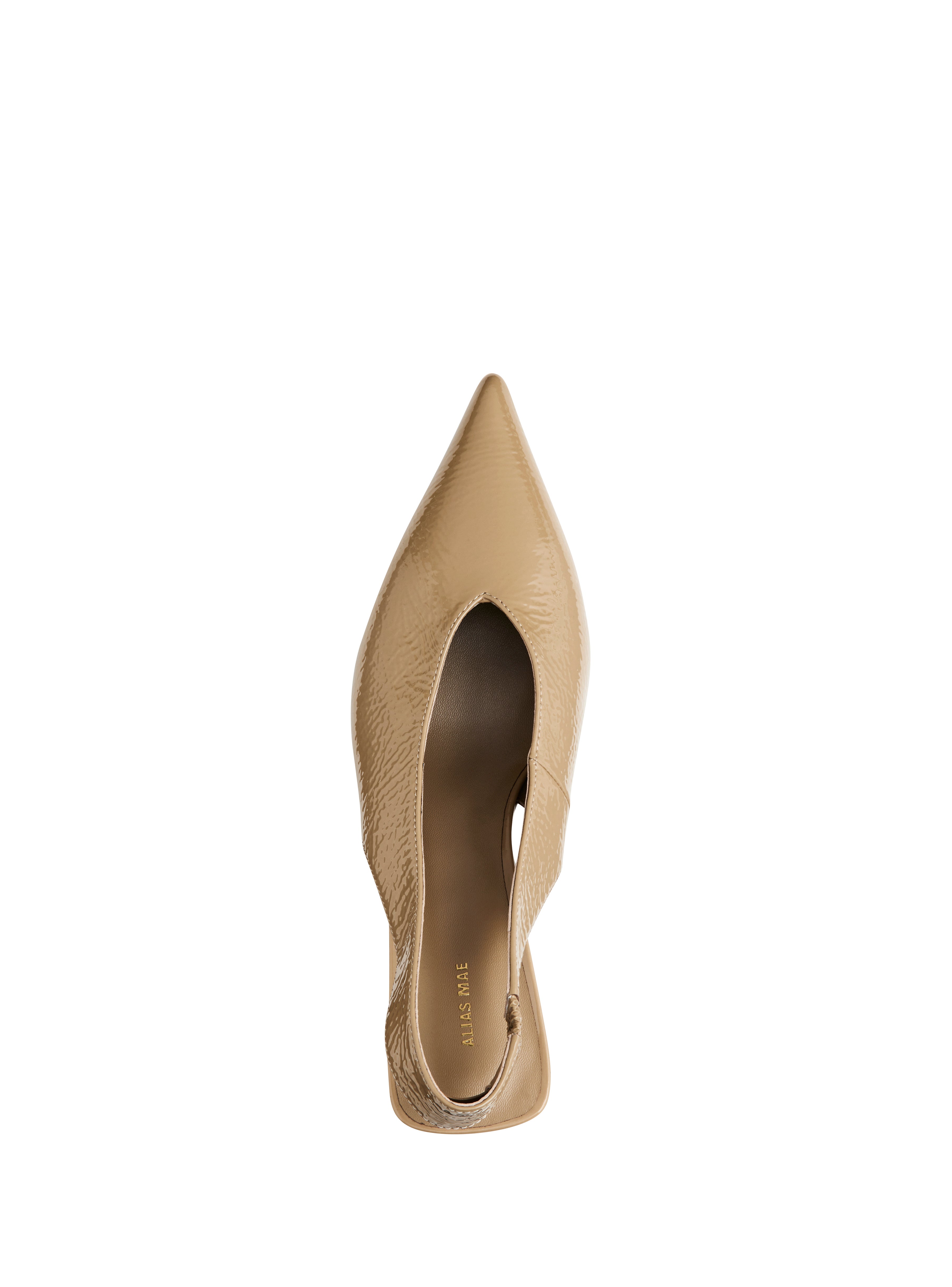 Alias Mae Frankie Slingback in Chai Crinkle Patent