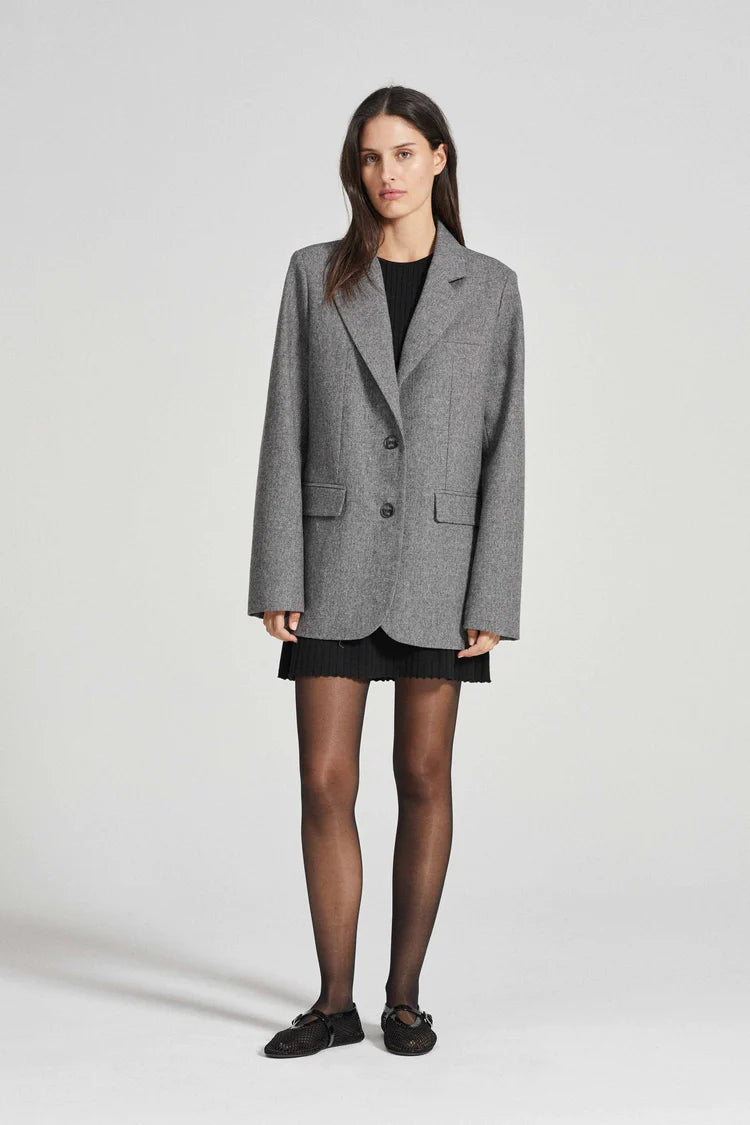 Friends with Frank Katia Blazer - Charcoal Houndstooth