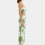 Sir Gardella Strapless Midi Dress in Frisa Print