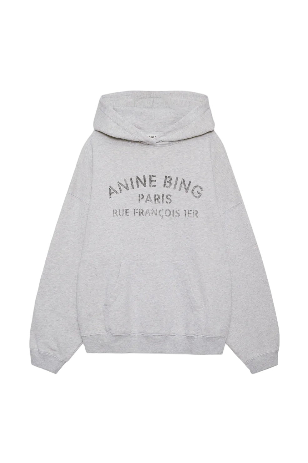 Anine Bing Harvey Sweatshirt Paris Stencil in Heather Grey