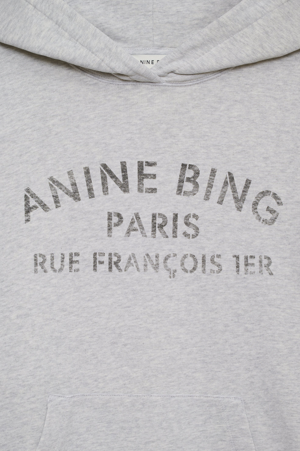 Anine Bing Harvey Sweatshirt Paris Stencil in Heather Grey - outfit inspiration