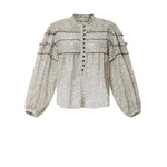 Isabel Marant Doane Top in Ecru And Black