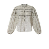 Isabel Marant Doane Top in Ecru And Black