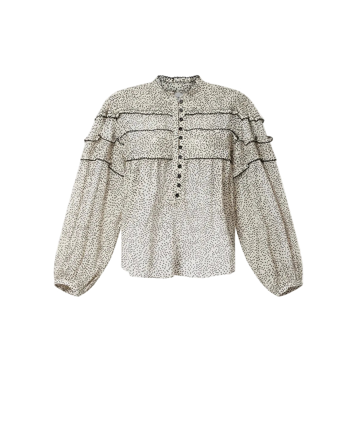 Isabel Marant Doane Top in Ecru And Black